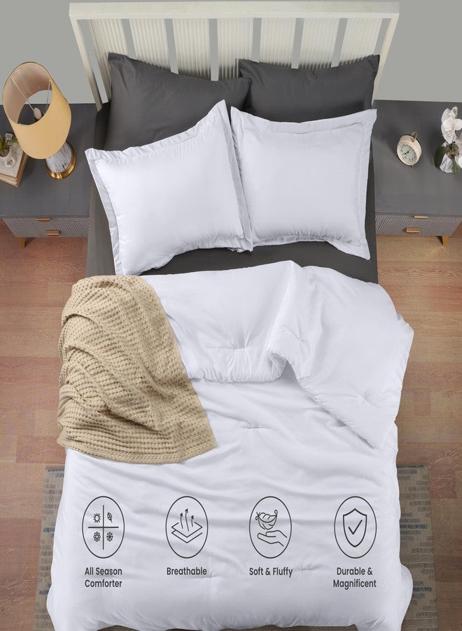 Utopia Bedding Queen Comforter Set White, Comforters Queen Size 3 Pieces Bedding Comforters Sets, Down Alternative Soft Bed Set, 1 Comforter (88 x 88 inches) 2 Pillow Shams (20 x 26 inches) - Image 3