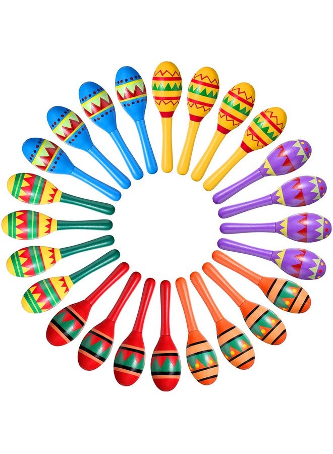 Civaner زينة حفلات مكسيكية من 6 تصاميم لآلات الماراكس الخشبية الصغيرة ومؤثرات صوتية للاحتفال بيوم سينكو دي مايو (12 قطعة) - Image 1