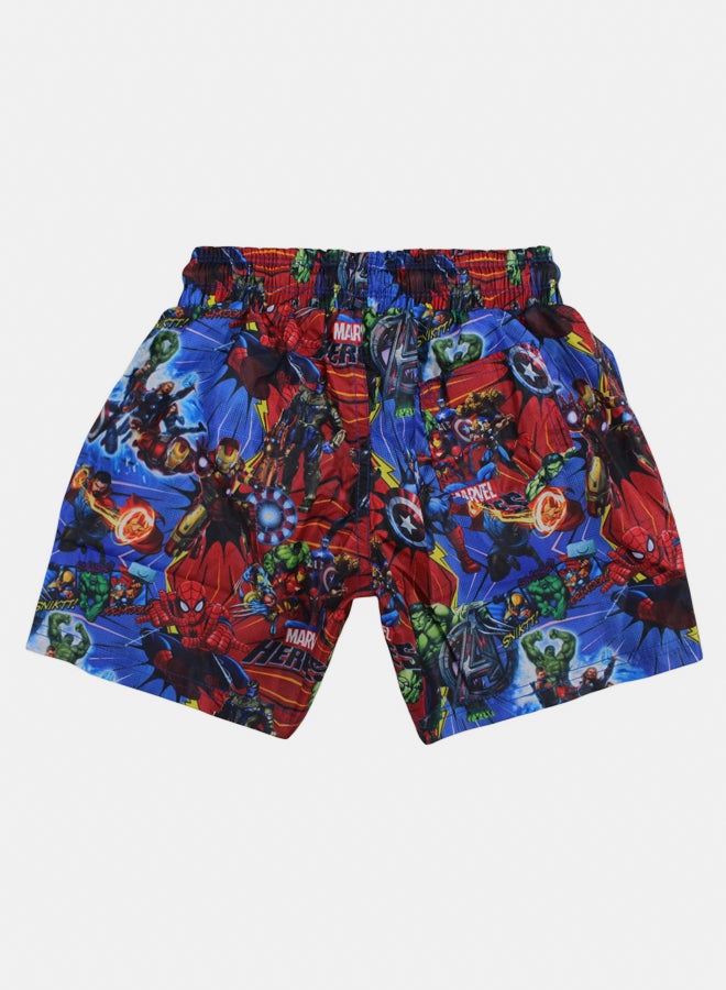 آي وير I.Wear شورت سباحة للأولاد - أزرق مع طباعة Avengers  - Image 2