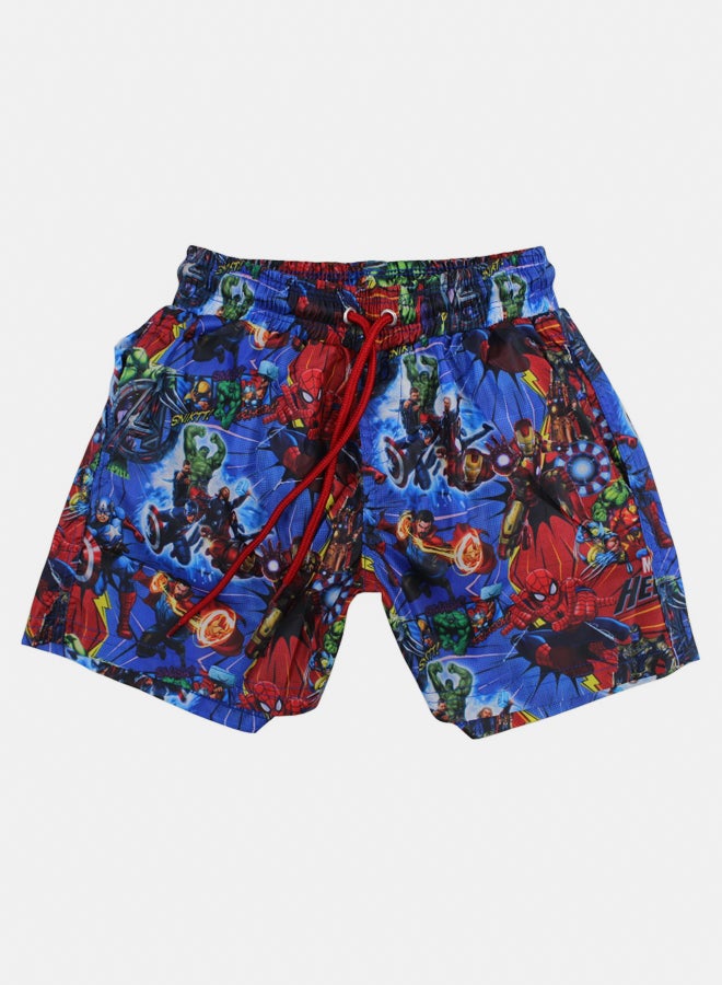 آي وير I.Wear شورت سباحة للأولاد - أزرق مع طباعة Avengers  - Image 1