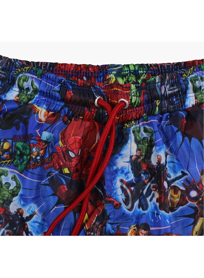 آي وير I.Wear شورت سباحة للأولاد - أزرق مع طباعة Avengers  - Image 3