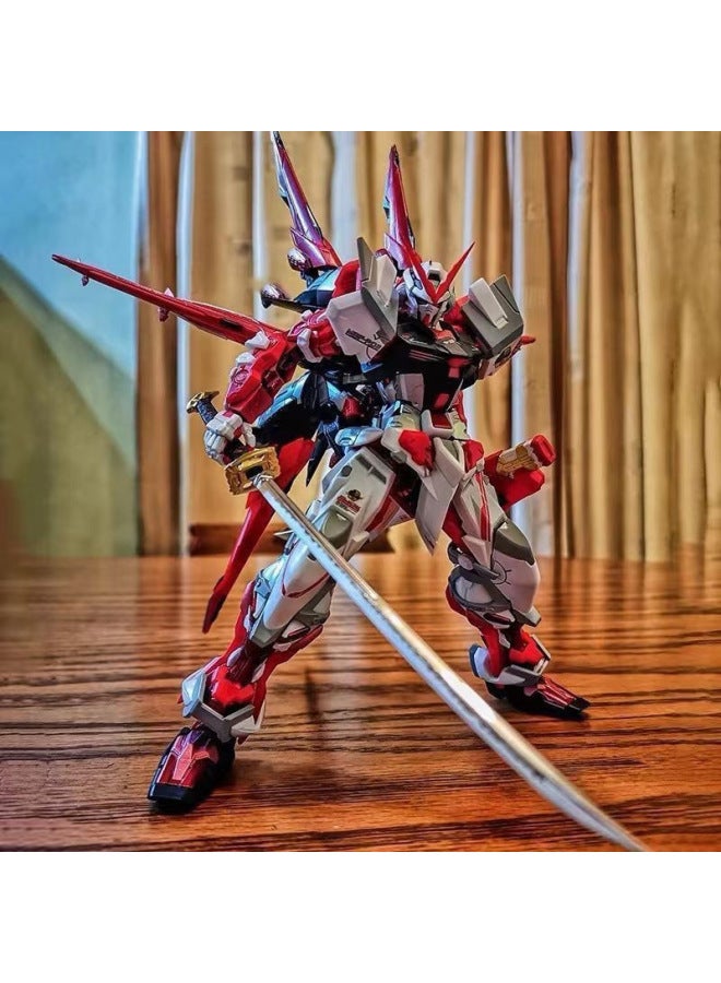 HG Gundam Model Assembled Life Attack Free Mobile Soldier Red Heresy Mecha Unicorn MG Hand Toy-Color:Red Heretic (tachi + Shield + Flying Backpack) Comes With A Stand - 1. Model + Stickers
