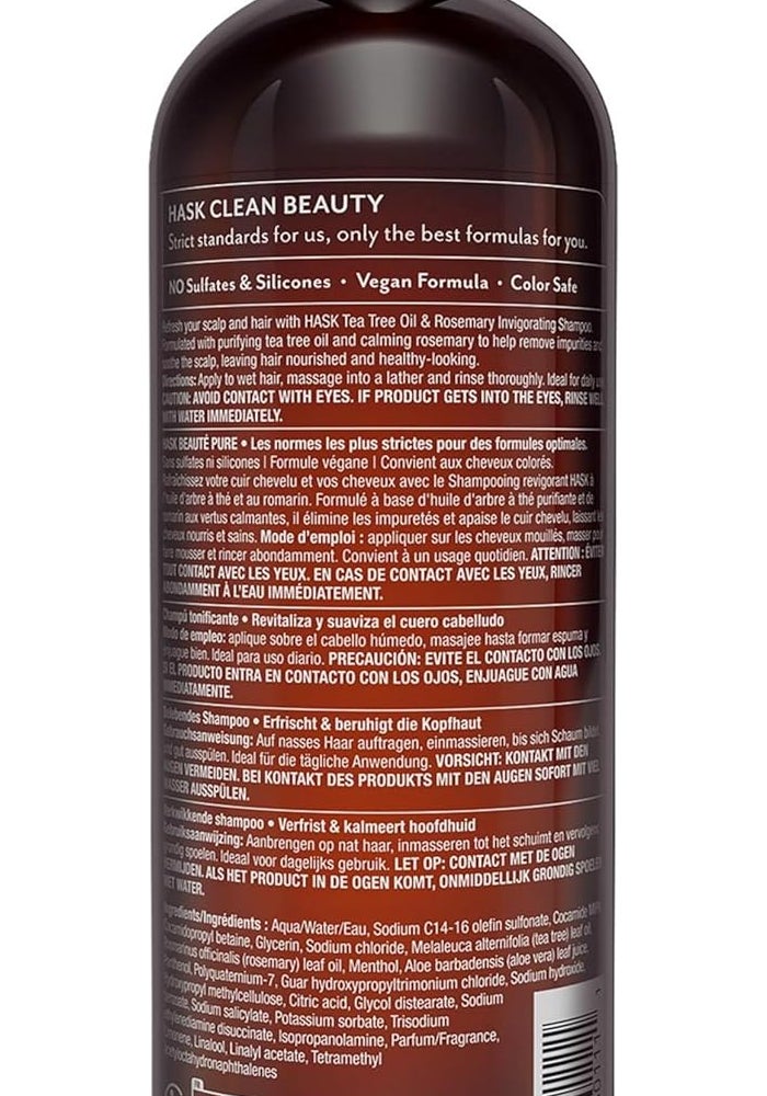 Hask Tea Tree Oil & Rosemary Shampoo 355 ml - Image 3