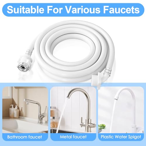 GDLPZM 6.6FT 2 meter wave wheel drum washing machine water supply pipe extension pipe with steel head, fully automatic drum washing machine water inlet hose - Image 4