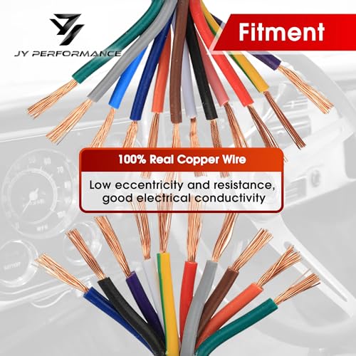 JY PERFORMANCE مجموعة أسلاك توصيل عالمية JY PERFORMANCE 21 دائرة مع أسلاك طويلة إضافية لون قياسي 17 فيوز لسيارات GM شيفروليه موپار هوت رود فورد كرايسلر - Image 4