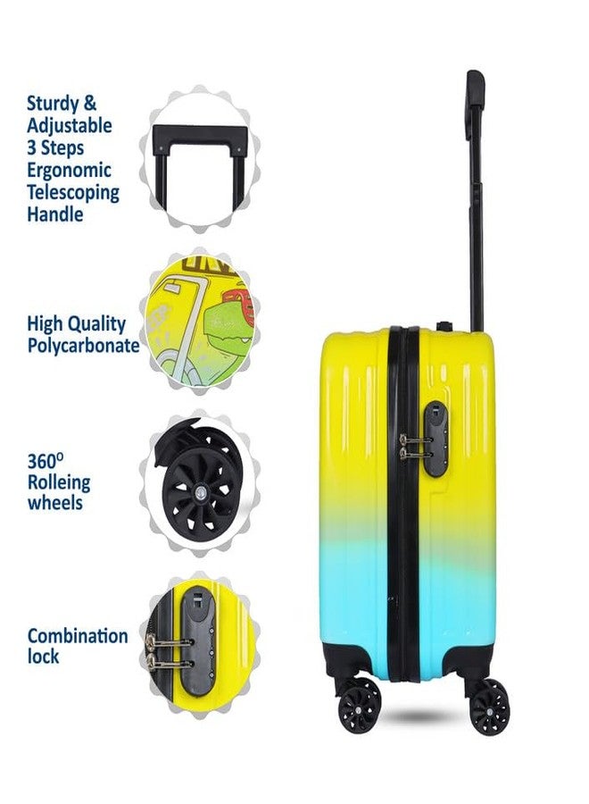 Polo Class Kids Trolley Bag-Yellow & Blue - Image 3