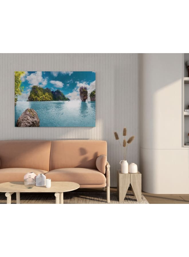 Home Gallery Ocean Stone Island Landscape Print On Canvas 120x80 - Image 2