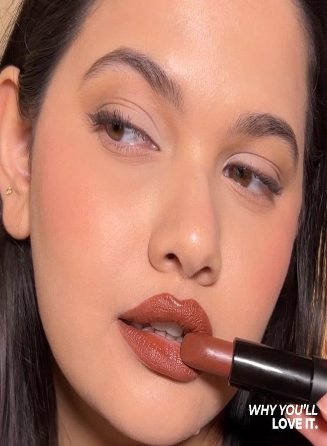 Ruby's Organics Semi-Matte Lipstick for Women All Indian Tones- Highly Pigmented, Moisturizing, Non Drying, Lightweight and Long Lasting- Lip Makeup, Synthetic Chemical Free - Brown Umber, 3.7g - Image 4