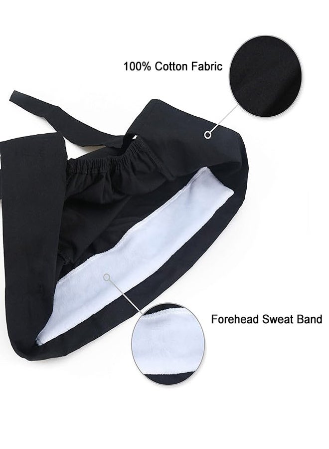 GUSGU 6 أجهزة الكمبيوتر Bouffant فرك قبعات العمل الجراحية قبعة ممرضة قبعات مع أزرار و Sweatband قابل للتعديل ربطة الخلف قبعة النساء الرجال لون متنوع - Image 3