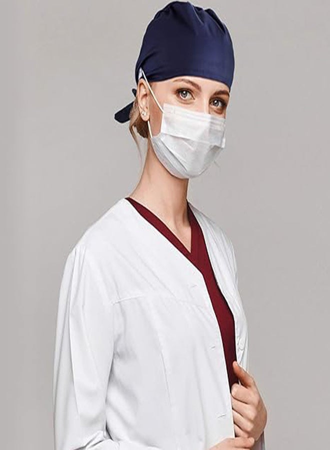 GUSGU 6 أجهزة الكمبيوتر Bouffant فرك قبعات العمل الجراحية قبعة ممرضة قبعات مع أزرار و Sweatband قابل للتعديل ربطة الخلف قبعة النساء الرجال لون متنوع - Image 5