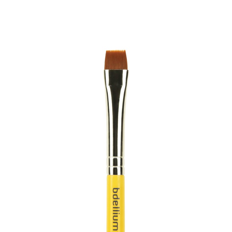 Bdellium Tools Bdellium Tools Professional Makeup Brush - Travel 714 Flat Eye Definer - Short Wooden Handle for Convenient Travel, For Eye Definition (Yellow, 1pc)  - Image 2