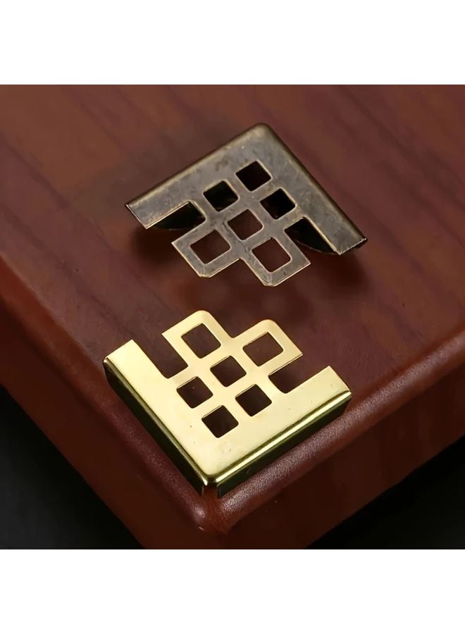 20 قطعة من واقيات الزوايا المعدنية الذهبية العتيقة، زوايا زخرفية للكتب والألبومات وسكرابوكينغ - Image 3