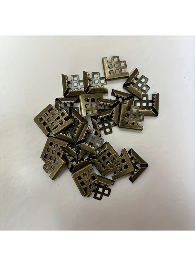 20 قطعة من واقيات الزوايا المعدنية الذهبية العتيقة، زوايا زخرفية للكتب والألبومات وسكرابوكينغ - Image 5