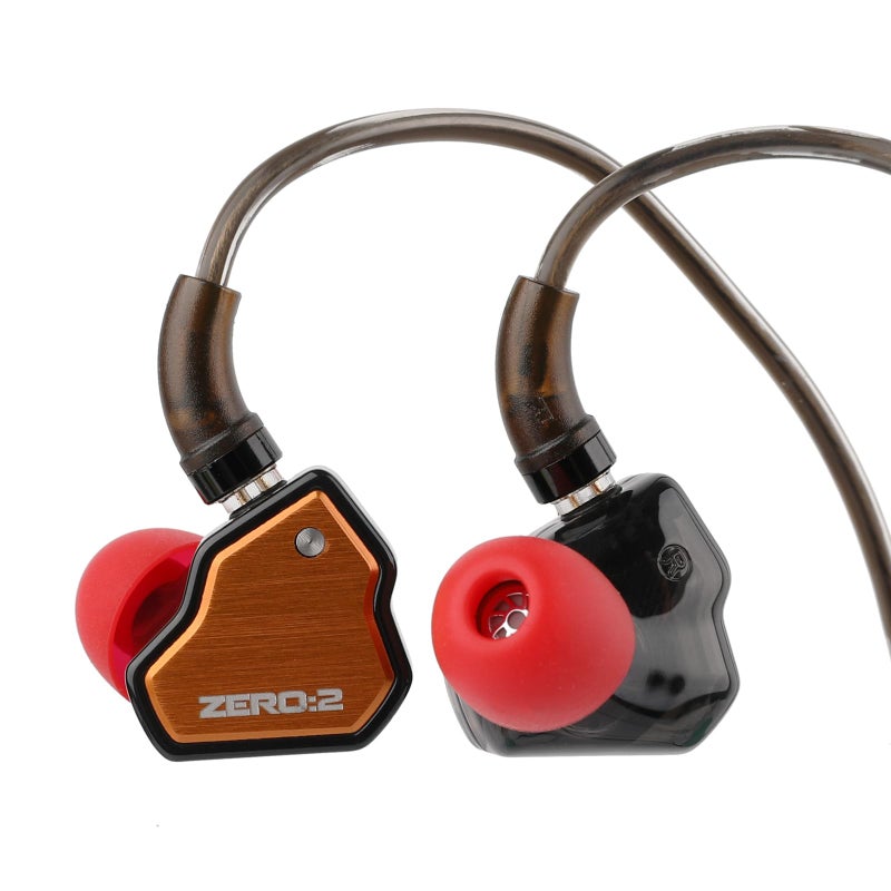 Linsoul 7Hz x Crinacle Zero:2 in Ear Monitor, Updated 10mm Dynamic Driver IEM, Wired Earbuds Earphones, Gaming Earbuds, with OFC IEM Cable for Musician (with MIC, Orange) - Image 1