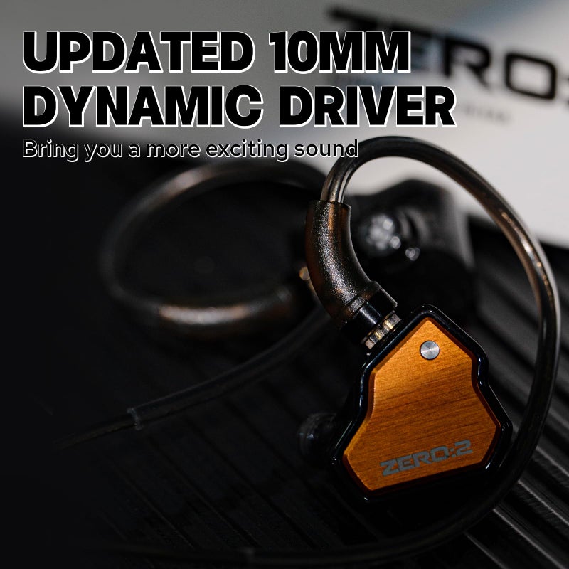 Linsoul 7Hz x Crinacle Zero:2 in Ear Monitor, Updated 10mm Dynamic Driver IEM, Wired Earbuds Earphones, Gaming Earbuds, with OFC IEM Cable for Musician (with MIC, Orange) - Image 3