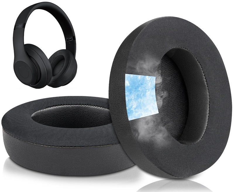 SoloWIT Cooling Gel Earpads Replacement for Beats Studio 2 & Studio 3 Wired & Wireless Headphones, Ear Pads Cushions with High-Density Noise Isolation Foam, Added Thickness - Black - Image 1