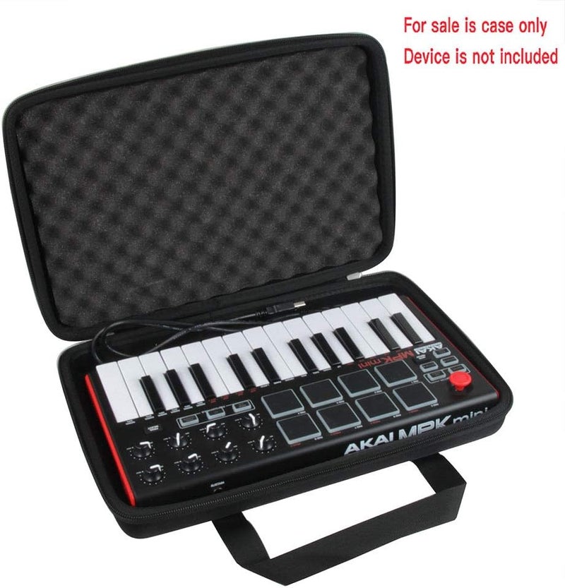 Hermitshell Hard Travel Case for Akai Professional MPK Mini MKII 25-Key Portable USB MIDI Keyboard (Black) - Image 3