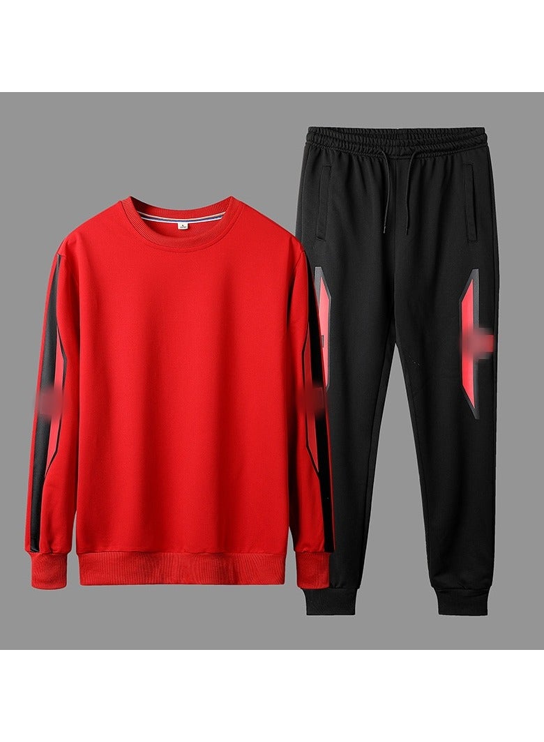 KUYING New Casual Round Neck Sweatshirt Paired With Long Pants Two-piece Set  - Image 1