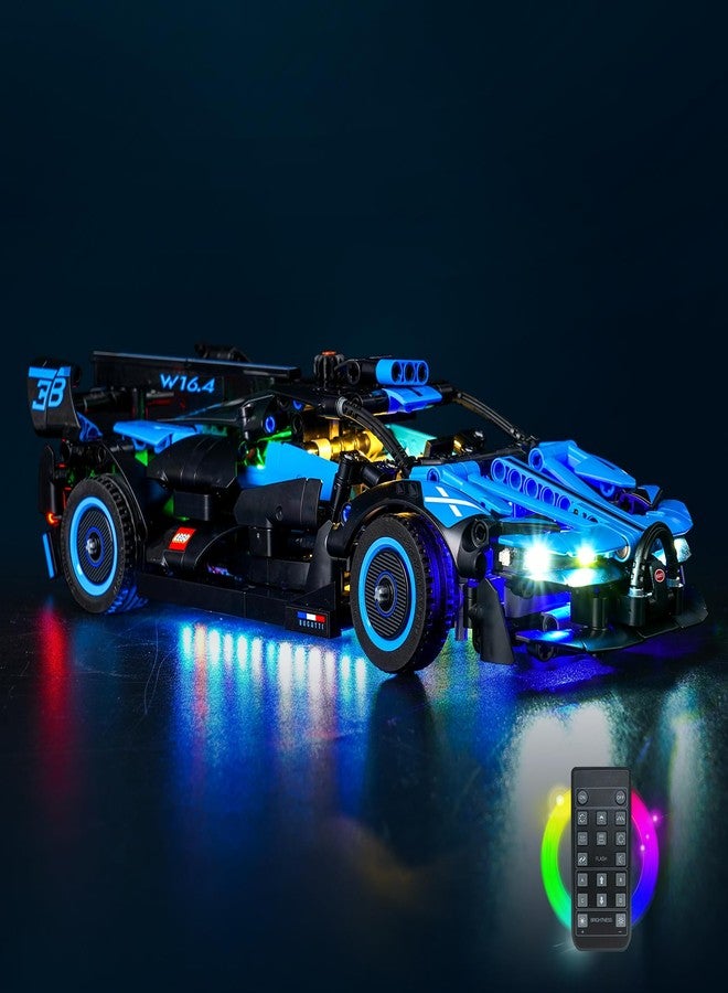 VONADO LED Light Kit Compatible with Lego Bugatti Bolide Agile Blue, Remote Control Lighting Compatible with Lego Bugatti 42162 Building Set (No Model,ONLY Light) - Image 1