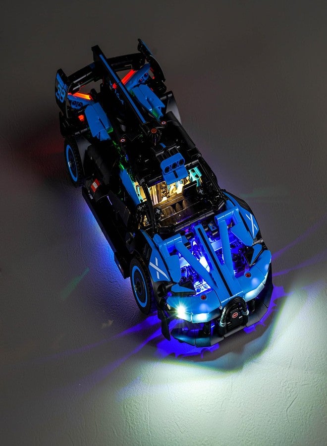 VONADO LED Light Kit Compatible with Lego Bugatti Bolide Agile Blue, Remote Control Lighting Compatible with Lego Bugatti 42162 Building Set (No Model,ONLY Light) - Image 4