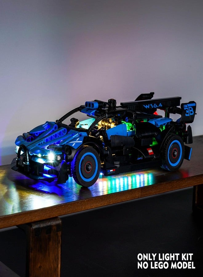 VONADO LED Light Kit Compatible with Lego Bugatti Bolide Agile Blue, Remote Control Lighting Compatible with Lego Bugatti 42162 Building Set (No Model,ONLY Light) - Image 5
