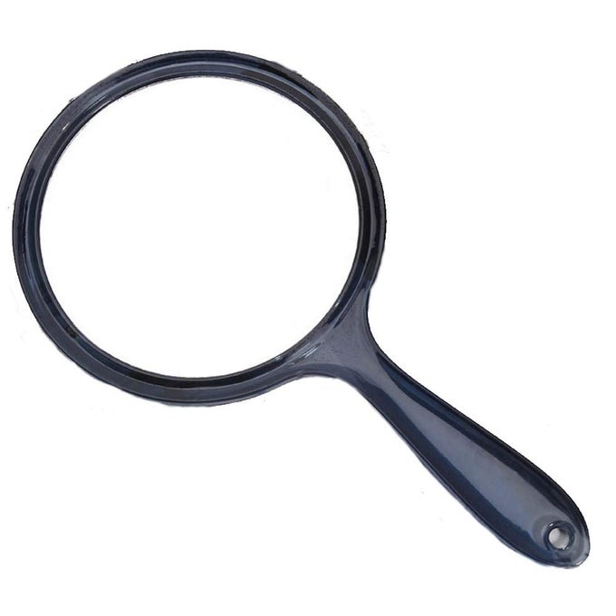 MAKEUP HAND MIRROR DOUBLESIDED 3X 1X MAGNIFYING LARGE TRAVEL HANDHELD MIRROR COSMETIC MIRROR ACRYLIC CLEAR FINISH ROUND MIRROR BLACK