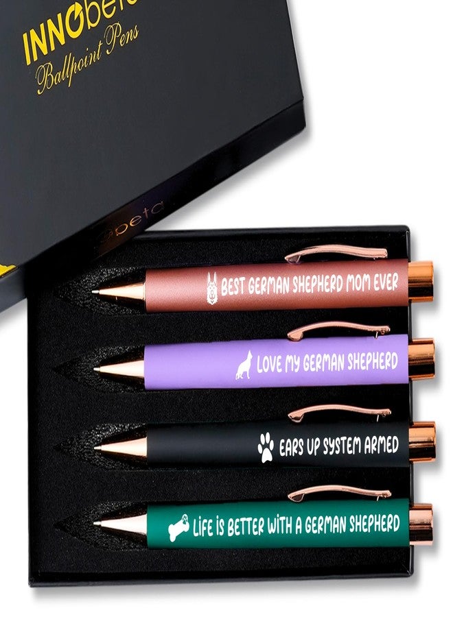 InnoBeta German Shepherd Gifts for Women, Ballpoint Pen Set of 4, German Shepherd Mom Gifts for Christmas, Birthday - German Shepherd Mom - Image 1