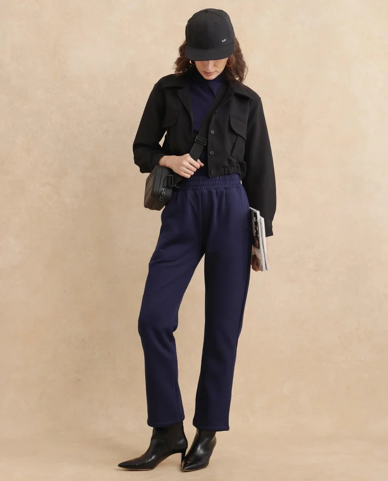 ريريزم Women's Straight Fit Fleece Trackpants