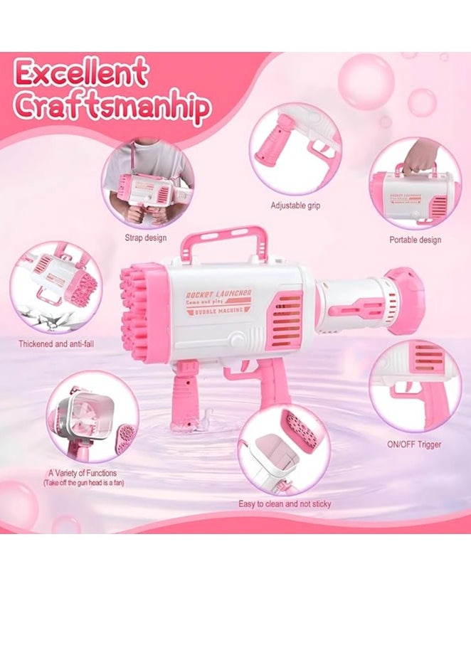 Bubble Maker Gun - 32-Hole Bubble Machine Gun - Bazooka Bubble Machine - Bubble Blaster For Kids Outdoor Indoor, Parties, Halloween Easter New Year'S Birthdays Christmas Gifts  - Image 2