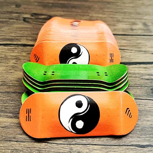 NOAHWOOD Handmade Fingerboard Deck 9798mm x35mm 5 6Layer Color Maple Pro and Deep concave Taichi Deck Tai chi Yellow - Image 5