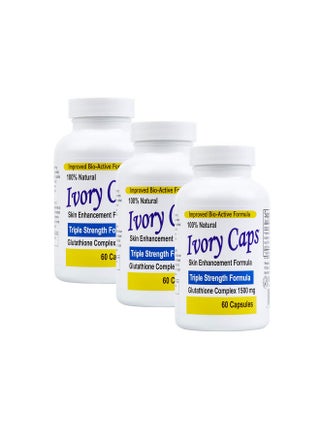 Ivory Caps Ivory Caps Maximum Potency Glutathione 1500 Skin Whitening Complex (3-Pack) | Best Price UAE