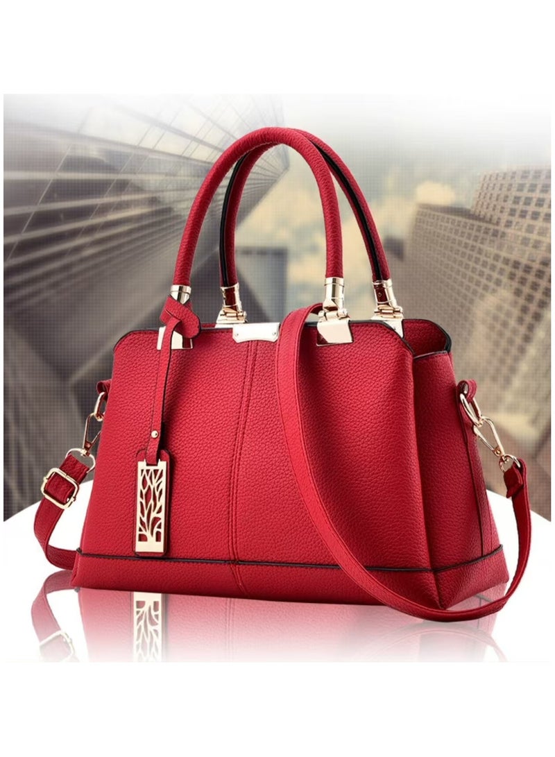 Red leather handbag  - Image 3