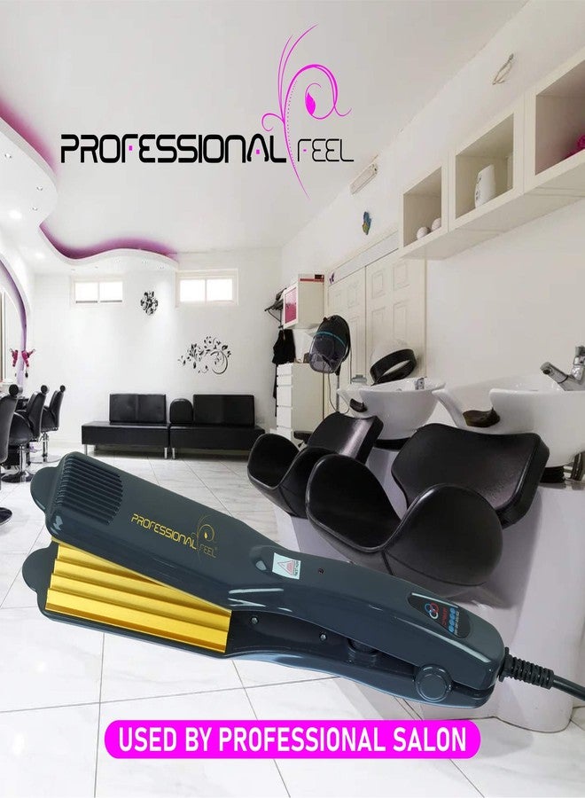 Professional Feel Neo Tress Gold Plate 4X Protection Hair Crimper, Hair Style Without Damage (Gold) - Image 5