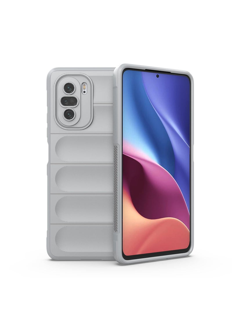 Phone case cover Magic Shield TPU + Silicone Shockproof Phone Case For Poco F3 (Grey)