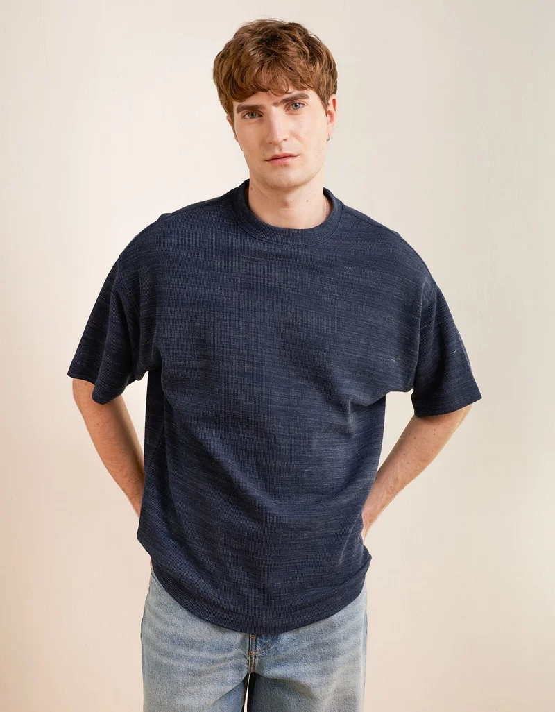 American Eagle AE Oversized Textured Knit T-Shirt
