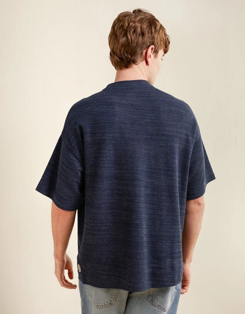 American Eagle AE Oversized Textured Knit T-Shirt