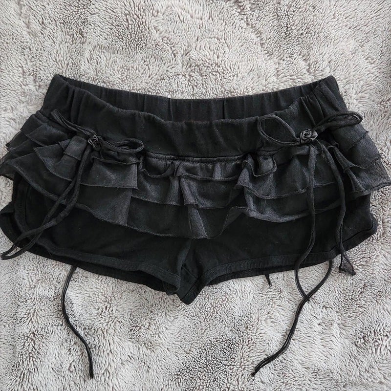 Women's Sweet Ruffle Bow Skort Shorts - Image 1