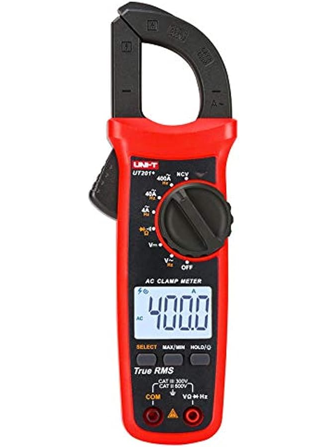 Uni-T Digital Clamp Meter Ut201+ Ac Dc Current Amperimetro Tester Clamp Multimeter Resistance Frequency Tester - Image 1