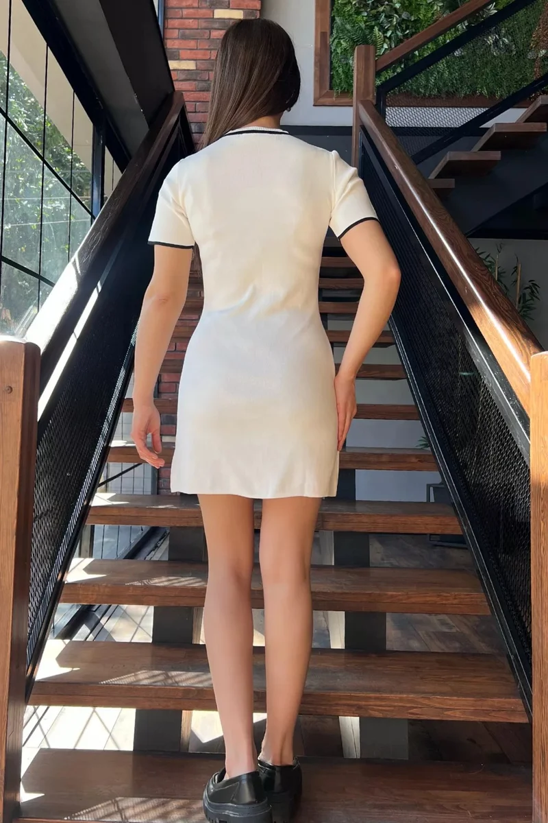 Gülseli Ribbed Mini Dress