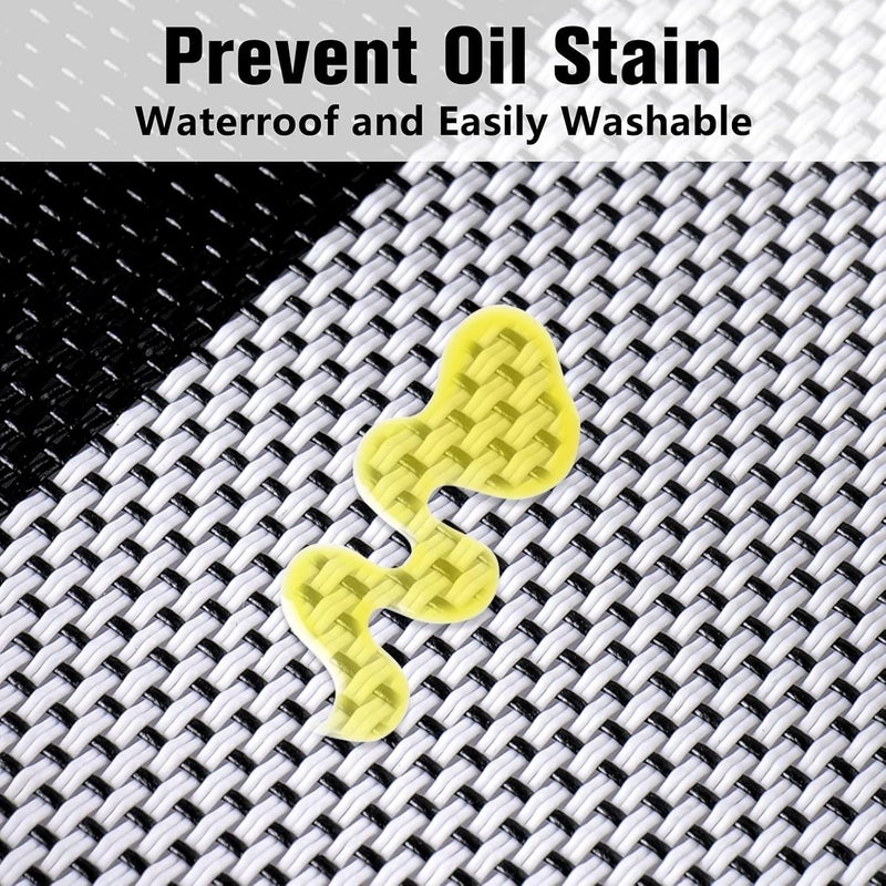 MENOVAS Place Mats Set of 6 Placemats for Dining Table HeatResistant Placemats Stain Resistant Washable PVC Table Mats Kitchen Table Mats 6 - Image 4