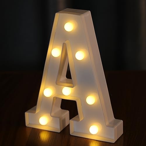 IFDGCTK Light Up Letters Led Letter Lights 26 Alphabet Decorative Lighted Letter Battery Powered Led Marquee Letters for Party Bar Night Light Home DecorA - Image 1