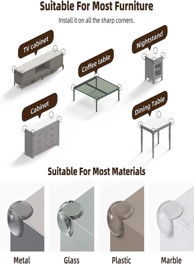 GRILL BUMP واقيات زوايا دائرية الشكل لحماية الأطفال من GRILL BUMP، واقيات زوايا لحماية الأطفال، حماية سيليكونية من الحواف والزوايا الحادة للأثاث مع لاصق قوي (عبوة من 4 قطع) - Image 2