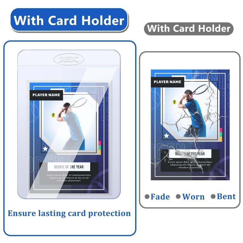 DEDC Card Grading Submission Kit, Card Grading Kit Shipping Box for PSA, CGC, SGC - 25 Semi Rigid Card Holders, 50 Card Sleeves, 1 Shipping Label + 1 Wiping Cloth - Image 4