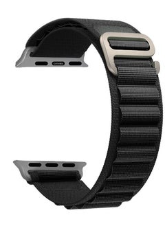 CATANES 2 Packs For Apple iWatch Bands Nylon Alpine and Trail Bands Compatible With Apple iWatch For Men Women Replacement Strap 49mm 45mm 44mm 42mm For iWatch Series Ultra/8/7/6/5/4/3/2/1/SE Black  - Image 4