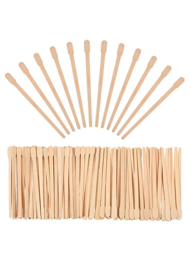 Bememo 500 Pieces Brow Wax Sticks Small Wax Spatulas Applicator Wood Craft Sticks For Hair Removal Eyebrow Lip Nose Wax Applicator Sticks  - Image 1