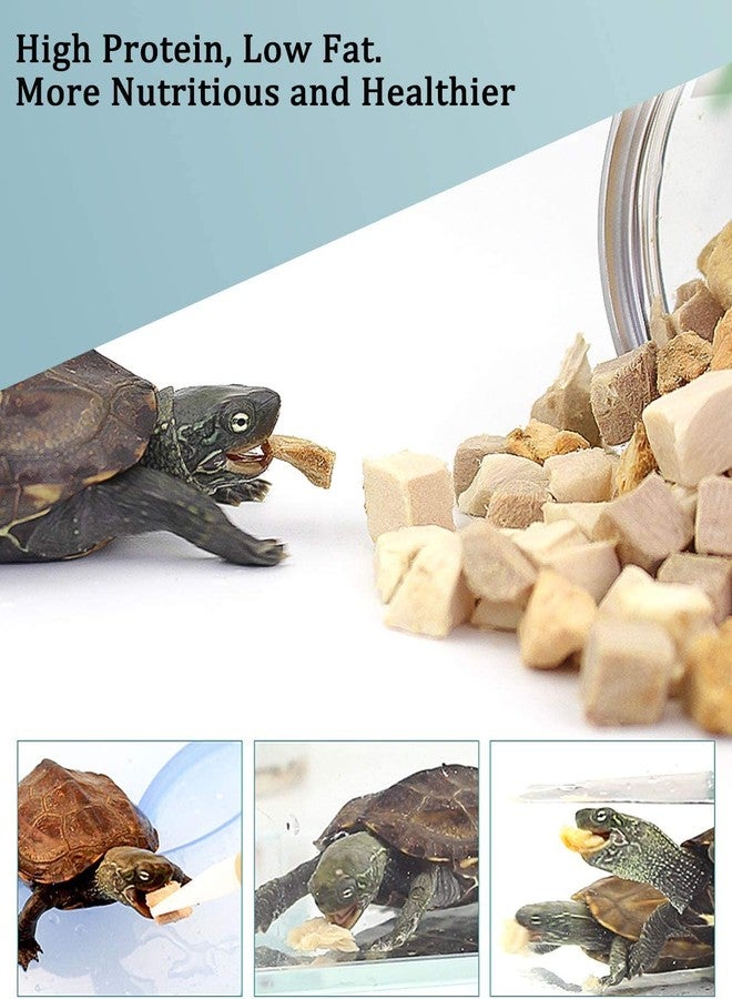 BNYEE 3 in 1 Meat Turtle Food - Chicken & Duck & Fish Meat Natural Freeze Dried Human-Grade Turtle Treats (8 OZ) - Image 3