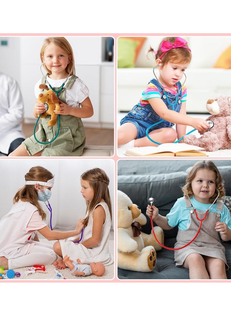Scrolls Real Working Stethoscope Dual Head Stethoscope For Children Kids Role Play Listening To Heartbeat Functional Toy Gifts- Grey - Image 5