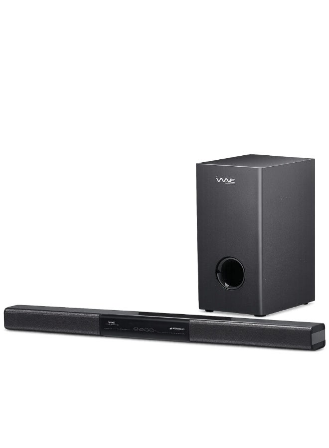WAVE WV-SP110 Soundbar System 2.1 Channel with Wired Subwoofer | Bluetooth, HDMI ARC, USB | Home Theater Speaker - Image 2