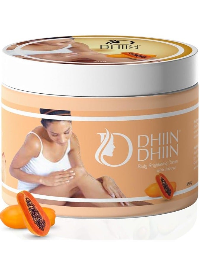 DHIN DHIN DHIIN DHIIN Body Brightening Cream with PAPAYA Moisturizing and Hydrating Cream for Skincare and Whitening 360 GM - Image 1