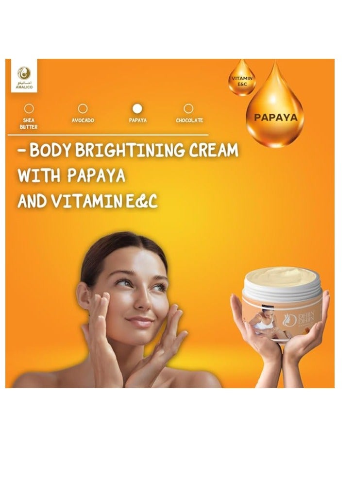 DHIN DHIN DHIIN DHIIN Body Brightening Cream with PAPAYA Moisturizing and Hydrating Cream for Skincare and Whitening 360 GM - Image 2